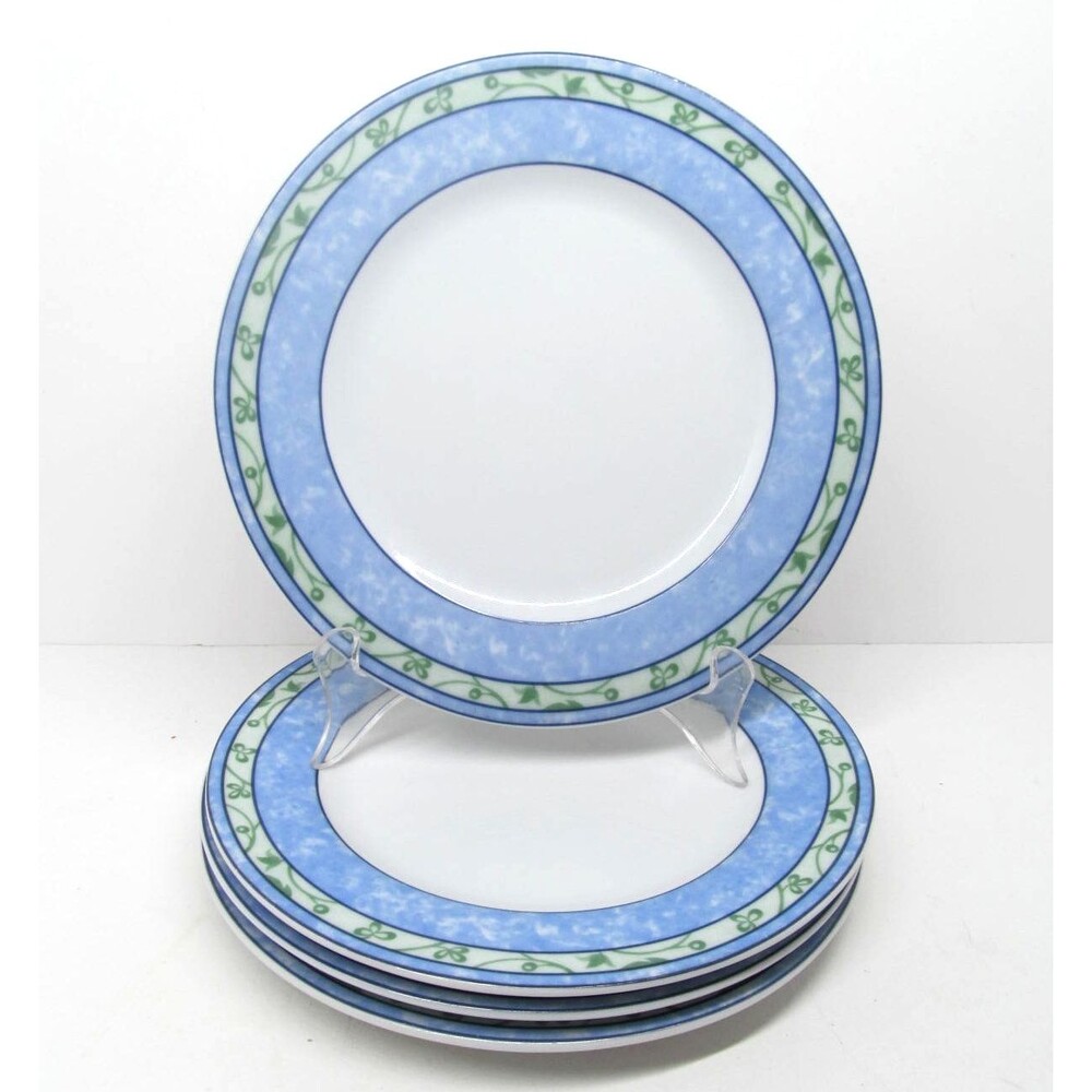 Wedgwood Home Watercolour  8 1/4" Salad Plates Made In Portugal  Set Of 4